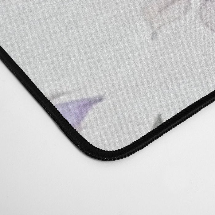 Lavender gray elegant vintage roses floral Desk Mat Gallery Image 4