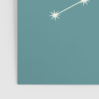 Virgo Zodiac Star Constellation Line Art Teal Poster Gallery Image 3
