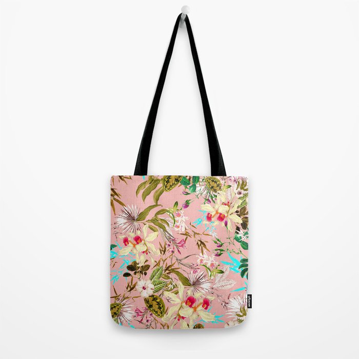 Gardenia | Vintage Botanical Nature Pattern | Blush Boho Plants Garden Floral Tote Bag Gallery Image 2