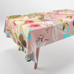 Gardenia | Vintage Botanical Nature Pattern | Blush Boho Plants Garden Floral Tablecloth Gallery Image 1