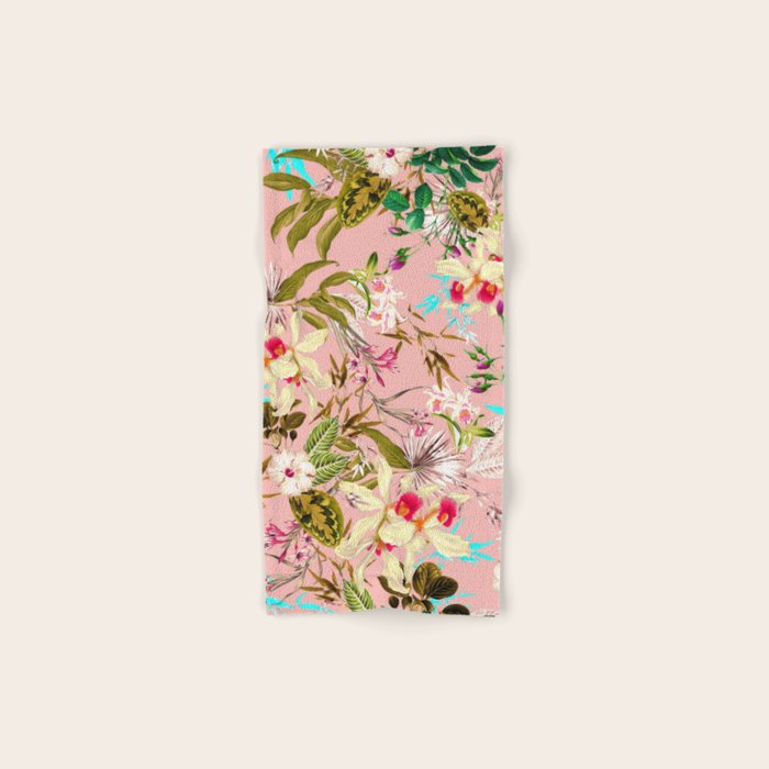 Gardenia | Vintage Botanical Nature Pattern | Blush Boho Plants Garden Floral Towels Gallery Image 1