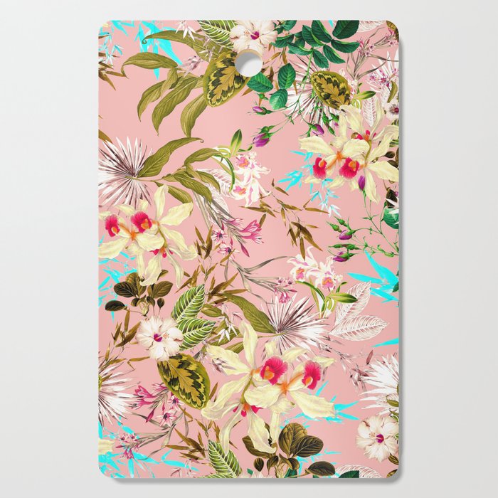 Gardenia | Vintage Botanical Nature Pattern | Blush Boho Plants Garden Floral Cutting Board Gallery Image 1