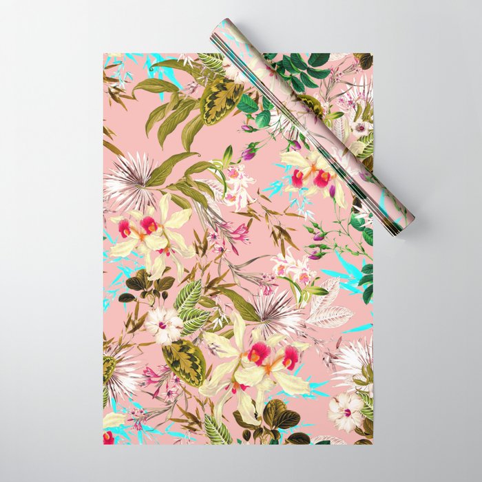 Gardenia | Vintage Botanical Nature Pattern | Blush Boho Plants Garden Floral Wrapping Paper Gallery Image 1