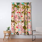 Gardenia | Vintage Botanical Nature Pattern | Blush Boho Plants Garden Floral Window Curtain Gallery Image 5