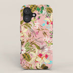 Gardenia | Vintage Botanical Nature Pattern | Blush Boho Plants Garden Floral iPhone Case Gallery Image 1
