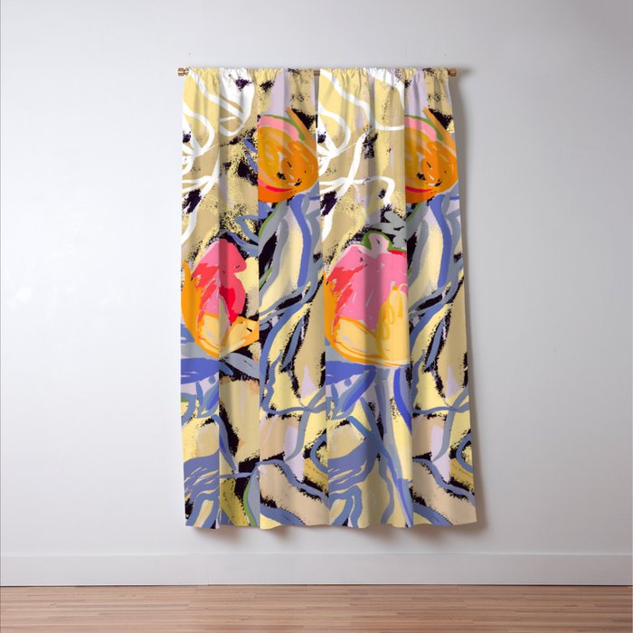 Blooms in The Butter Forest Window Curtain Gallery Image 3
