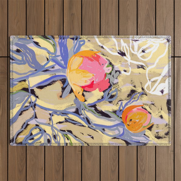 Blooms in The Butter Forest Outdoor Rug Gallery Image 1
