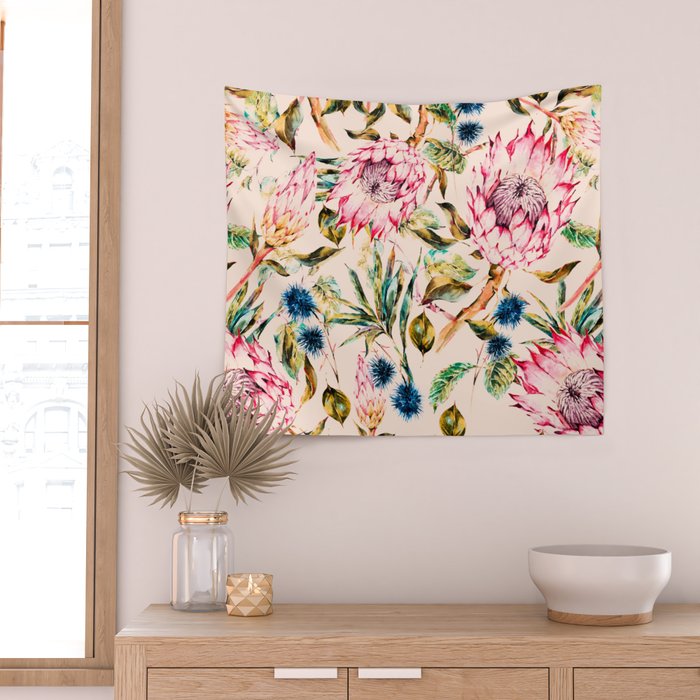 Pattern boho floral Wall Tapestry Gallery Image 2