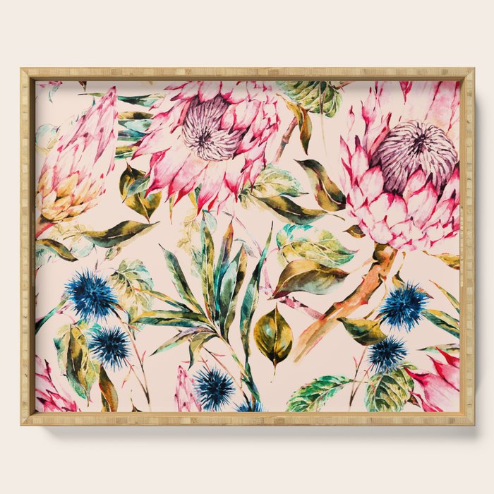 Pattern boho floral Serving Tray Gallery Image 1