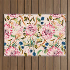 Pattern boho floral Outdoor Rug Gallery Image 1