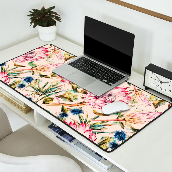 Pattern boho floral Desk Mat Gallery Image 2