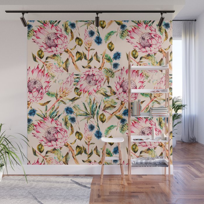 Pattern boho floral Wall Mural Gallery Image 1