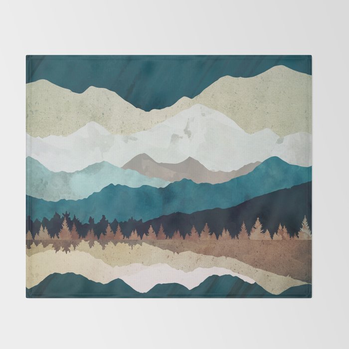Fall Forest Night Throw Blanket Gallery Image 2