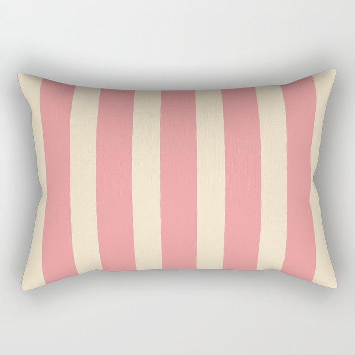 Simple Stripes Pattern - Pink  Rectangular Pillow Gallery Image 1