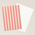 Simple Stripes Pattern - Pink  Stationery Card Gallery Image 2