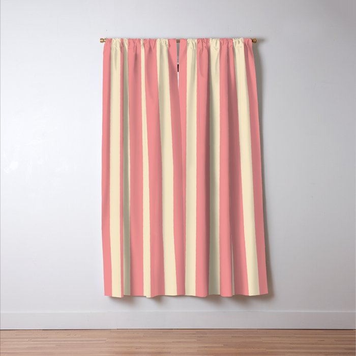 Simple Stripes Pattern - Pink  Window Curtain Gallery Image 3