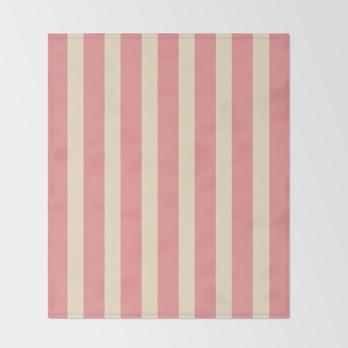 Simple Stripes Pattern - Pink  Throw Blanket Gallery Image 2