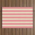 Simple Stripes Pattern - Pink  Outdoor Rug Gallery Image 1