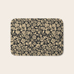 William Morris Style Art Nouveau Dark Floral Bath Mat Gallery Image 1