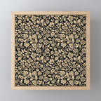William Morris Style Art Nouveau Dark Floral Mini Art Print Gallery Image 1
