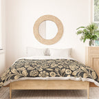 William Morris Style Art Nouveau Dark Floral Duvet Cover Gallery Image 3
