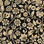 William Morris Style Art Nouveau Dark Floral Coffee Mug Gallery Image 2