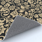 William Morris Style Art Nouveau Dark Floral Rug Gallery Image 4