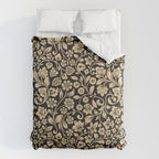 William Morris Style Art Nouveau Dark Floral Duvet Cover Gallery Image 6