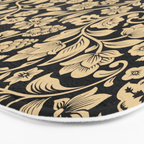 William Morris Style Art Nouveau Dark Floral Bath Mat Gallery Image 3