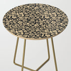 William Morris Style Art Nouveau Dark Floral Side Table Gallery Image 2