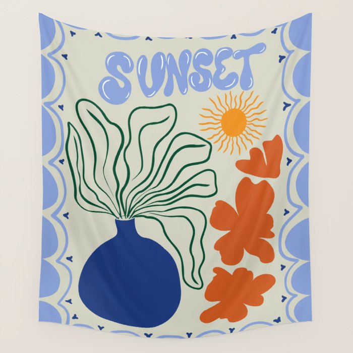Sunset Wall Tapestry Gallery Image 1