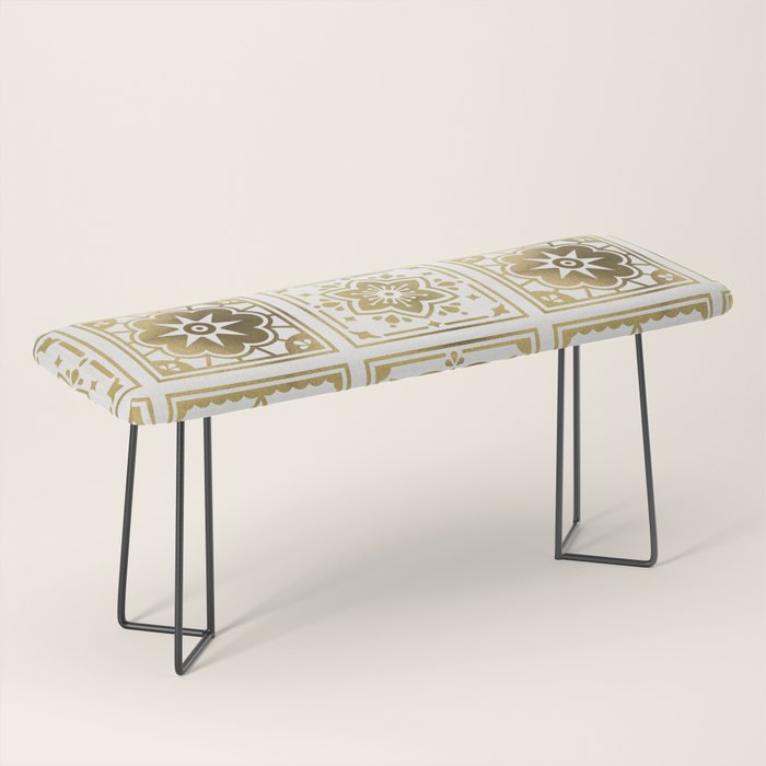 Talavera Mexican Tile - Gold Palette Bench Gallery Image 1