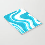  Trippy Glitch Retro Liquid Swirl Abstract Pattern Blue Notebook Gallery Image 3
