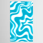  Trippy Glitch Retro Liquid Swirl Abstract Pattern Blue Tablecloth Gallery Image 2
