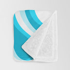  Trippy Glitch Retro Liquid Swirl Abstract Pattern Blue Throw Blanket Gallery Image 3