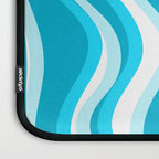  Trippy Glitch Retro Liquid Swirl Abstract Pattern Blue Laptop Sleeve Gallery Image 3