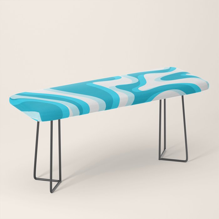  Trippy Glitch Retro Liquid Swirl Abstract Pattern Blue Bench Gallery Image 1