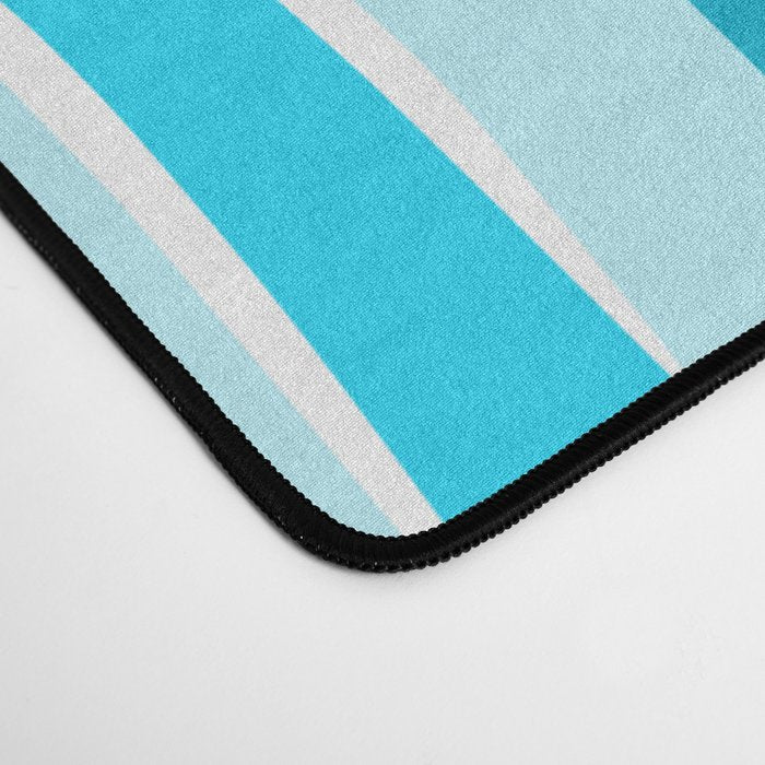  Trippy Glitch Retro Liquid Swirl Abstract Pattern Blue Desk Mat Gallery Image 4