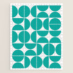 Mid Century Modern Geometric 04 Turquoise Jigsaw Puzzle Gallery Image 1