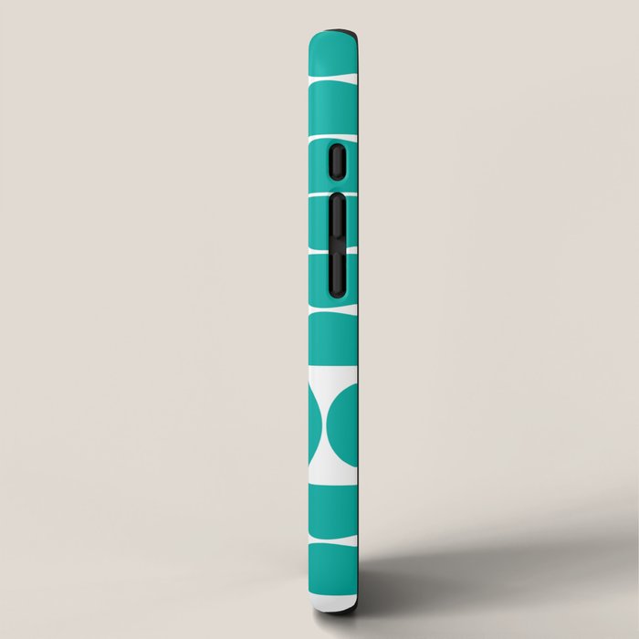 Mid Century Modern Geometric 04 Turquoise iPhone Case Gallery Image 2