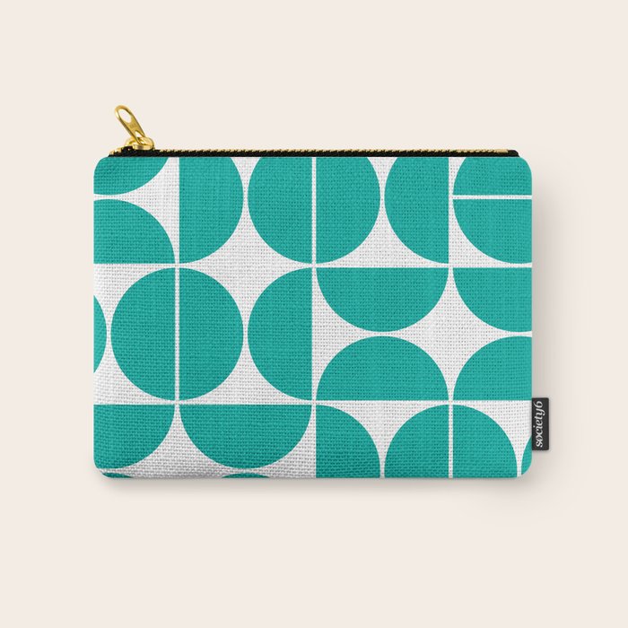 Mid Century Modern Geometric 04 Turquoise Carry All Pouch Gallery Image 1
