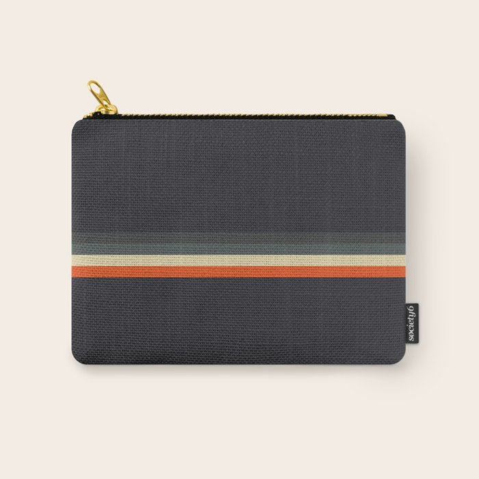 Meness - Classic Minimal Dark Retro Summer Stripes Carry All Pouch Gallery Image 1