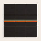 Meness - Classic Minimal Dark Retro Summer Stripes Wood Wall Art Gallery Image 1