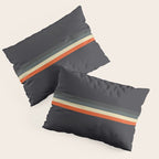 Meness - Classic Minimal Dark Retro Summer Stripes Pillow Sham Gallery Image 3