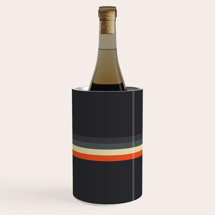 Meness - Classic Minimal Dark Retro Summer Stripes Wine Chiller Gallery Image 1