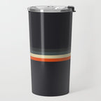 Meness - Classic Minimal Dark Retro Summer Stripes Travel Mug Gallery Image 2