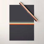 Meness - Classic Minimal Dark Retro Summer Stripes Wrapping Paper Gallery Image 1