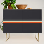 Meness - Classic Minimal Dark Retro Summer Stripes Credenza Gallery Image 1