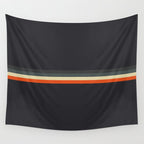 Meness - Classic Minimal Dark Retro Summer Stripes Wall Tapestry Gallery Image 4