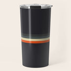 Meness - Classic Minimal Dark Retro Summer Stripes Travel Mug Gallery Image 1